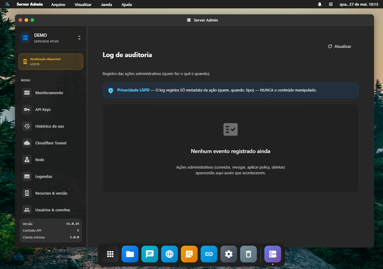 Tabela de eventos administrativos